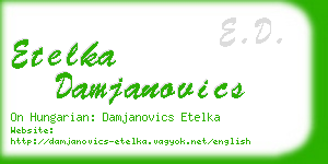 etelka damjanovics business card